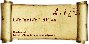 László Éva névjegykártya