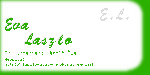 eva laszlo business card